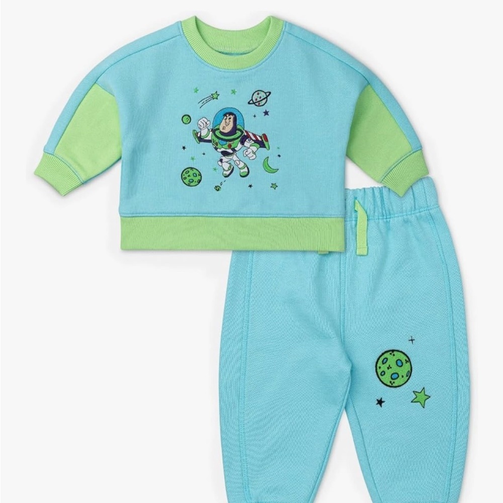 monica + andy unisex-child Organic Sporty Sweatsuit Disney-0-3 months 820-11